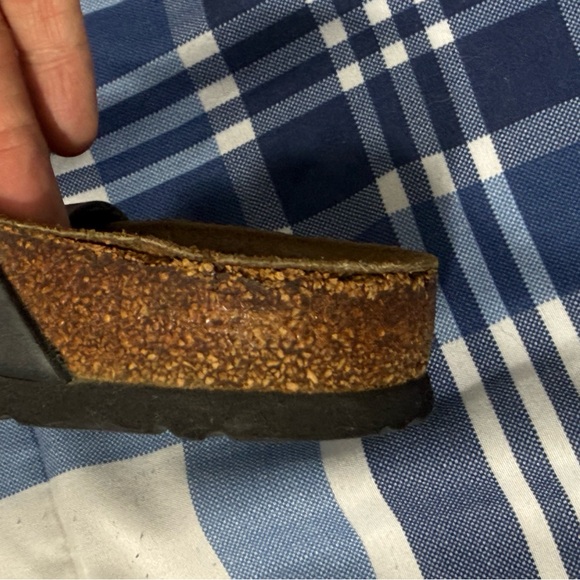 Naot Leather Slide Sandals Adjustable Buckles Cork Footbed EU 38 - Picture 12 of 12